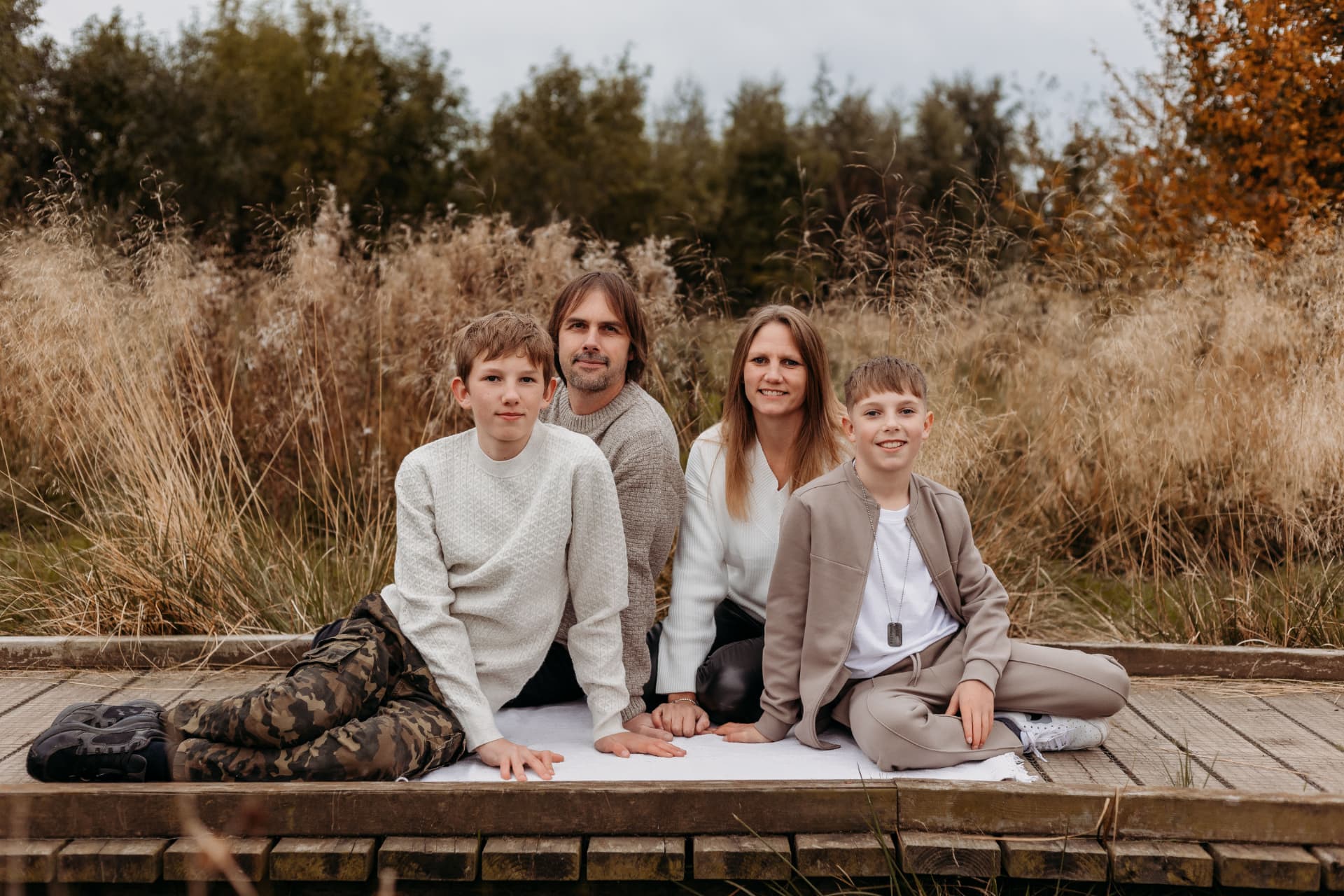 Simon and Rhea Alton with their two sons, photographed locally in Bayston Hill
